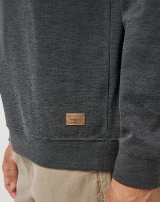 Travis Mathew Cloud herr tröja 1/4 zip, heather black