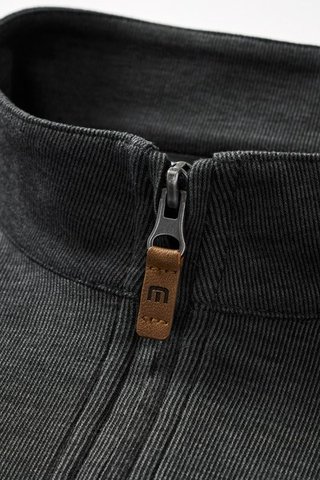 Travis Mathew Cloud herr tröja 1/4 zip, heather black