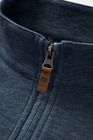 Travis Mathew Cloud herr tröja 1/4 zip, heather navy