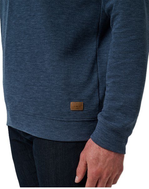 Travis Mathew Cloud herr tröja 1/4 zip, heather navy