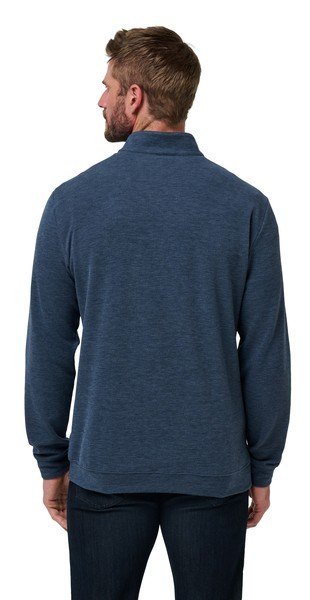 Travis Mathew Cloud herr tröja 1/4 zip, heather navy