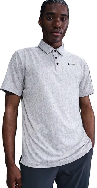 Nike Dri-FIT Tour Print herr polo, photon dust/black