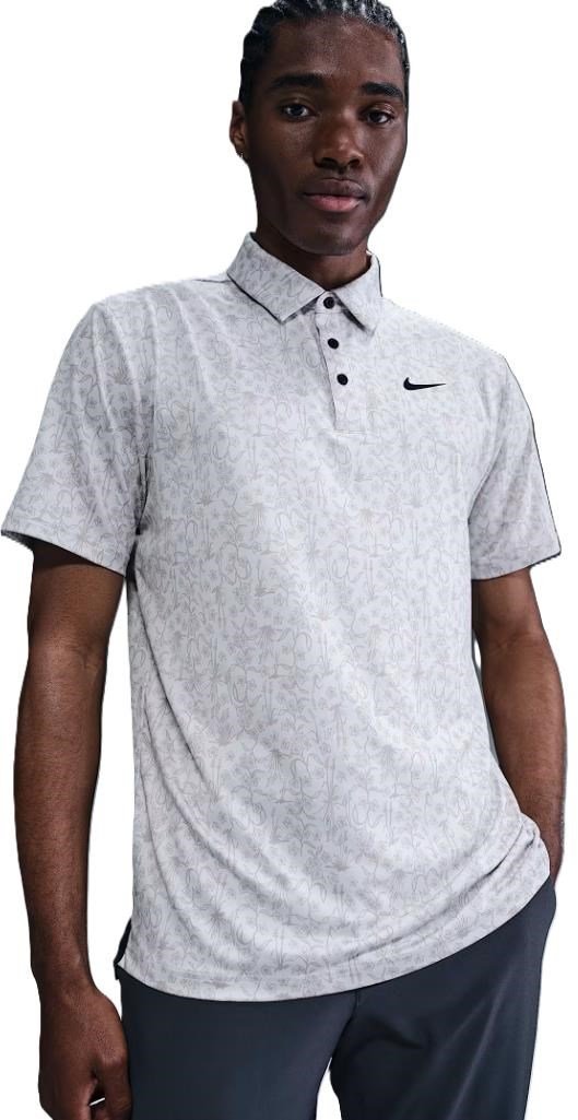 Nike Dri-FIT Tour Print herr polo, photon dust/black