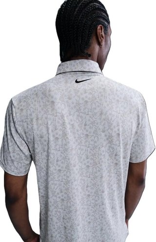 Nike Dri-FIT Tour Print herr polo, photon dust/black
