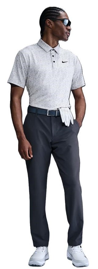 Nike Dri-FIT Tour Print herr polo, photon dust/black