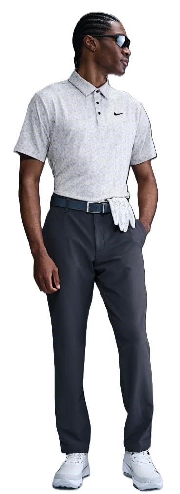 Nike Dri-FIT Tour Print herr polo, photon dust/black