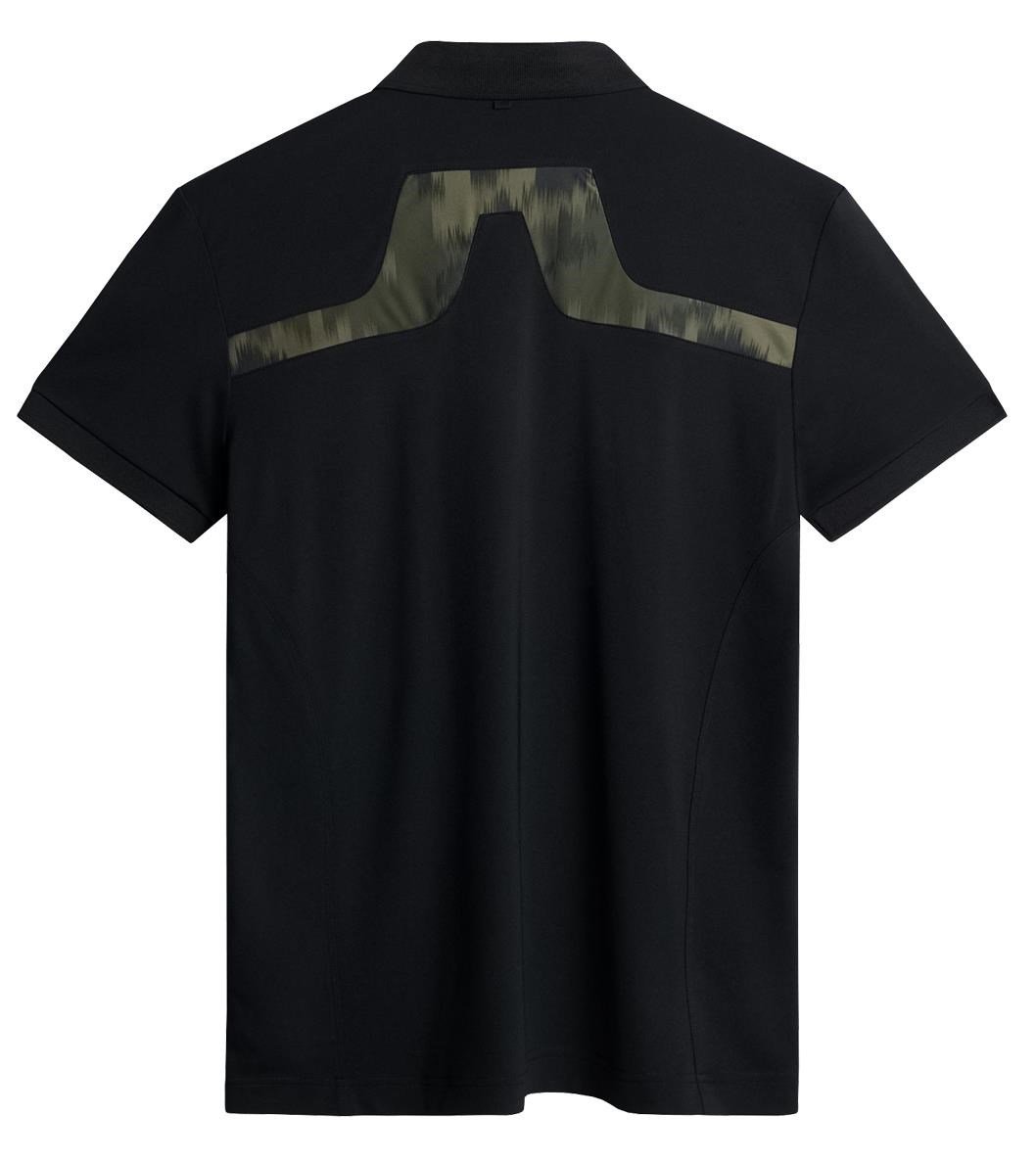 J.Lindeberg KV Print herr polo, svart