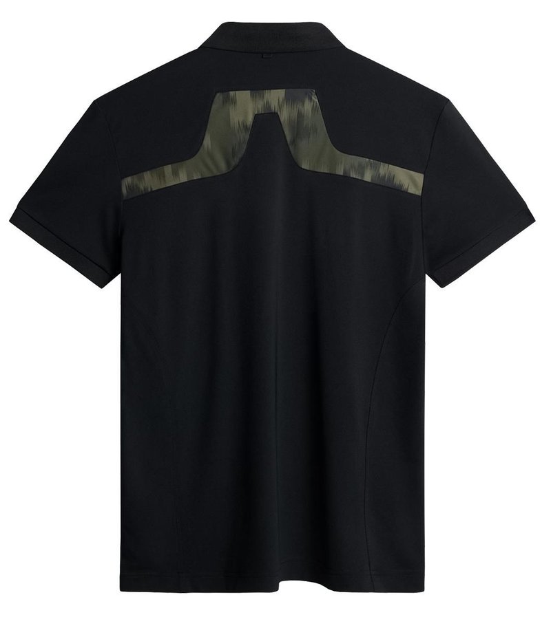 J.Lindeberg KV Print herr polo, svart