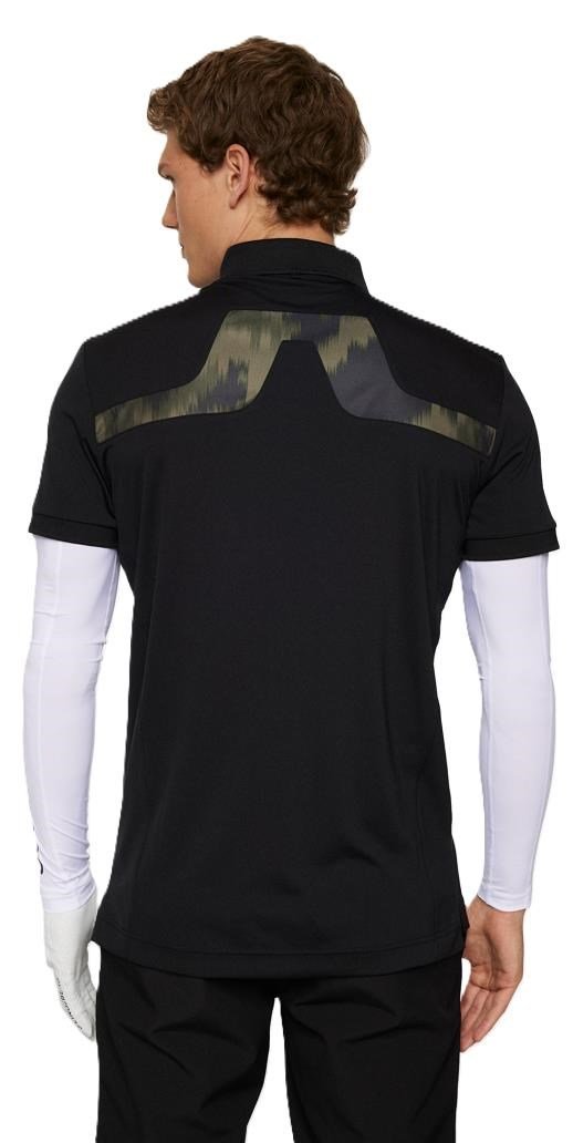 J.Lindeberg KV Print herr polo, svart