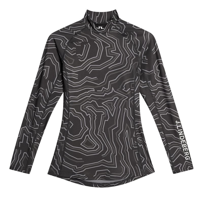 J.Lindeberg Ella Print Compression dam T-shirt, asphalt