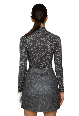 J.Lindeberg Ella Print Compression dam T-shirt, asphalt