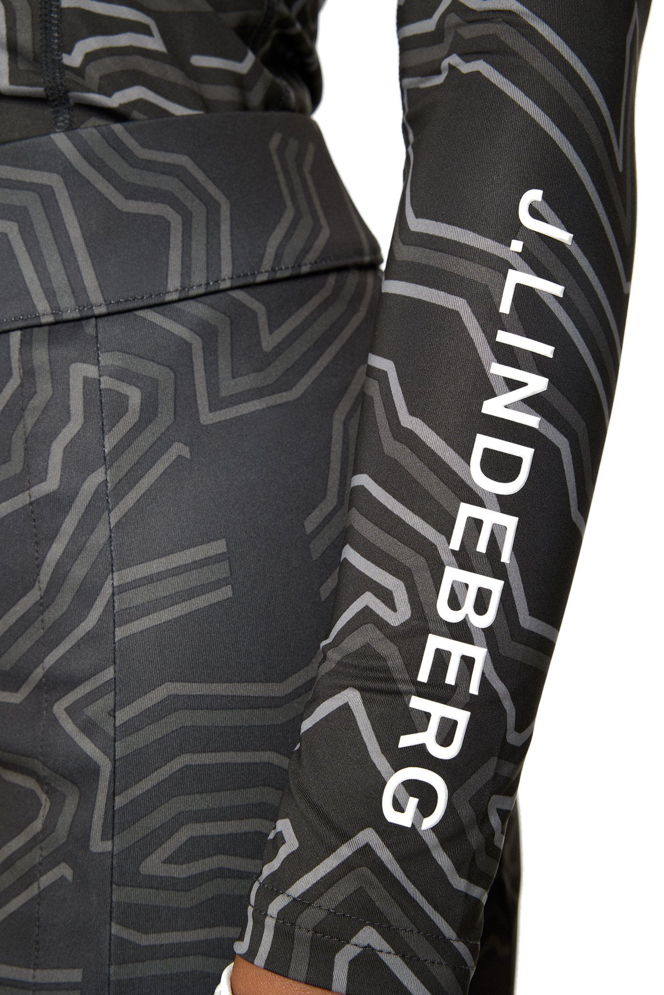 J.Lindeberg Ella Print Compression dam T-shirt, asphalt