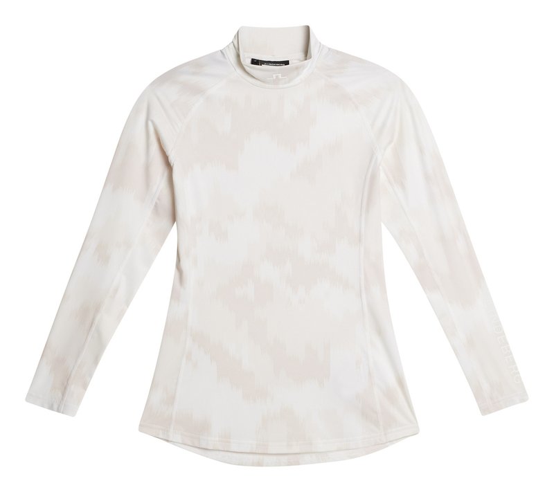 J.Lindeberg Ella Print Compression dam T-shirt, warp gray lilac