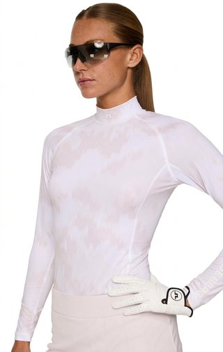 J.Lindeberg Ella Print Compression dam T-shirt, warp gray lilac