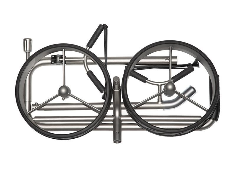 JuCad Titan manuell 2-hjulig trolley + bärbag JTT, titanium