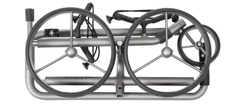 JuCad Edition S 3-hjulig manuell vagn, aluminiumlegering + bärväska JTT, silver