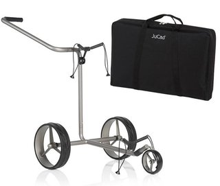 JuCad Edition S 3-hjulig manuell vagn, aluminiumlegering + bärväska JTT, silver