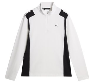 J.Lindeberg Lukas Quarter Zip herr sweatshirt, vit