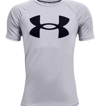 Under Armour Tech Big Logo junior t-shirt, grå
