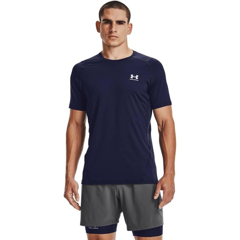 Under Armour HG Fitted SS herr t-shirt, midnight navy