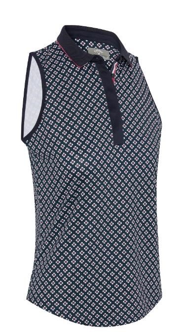 Callaway Mini Geo Floral Sleeveless damtopp, peacoat