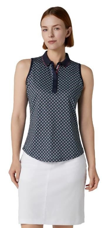 Callaway Mini Geo Floral Sleeveless damtopp, peacoat