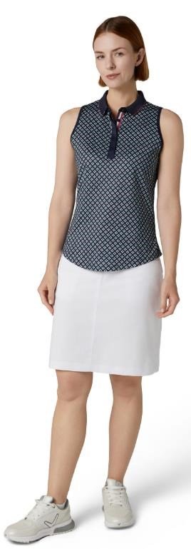 Callaway Mini Geo Floral Sleeveless damtopp, peacoat