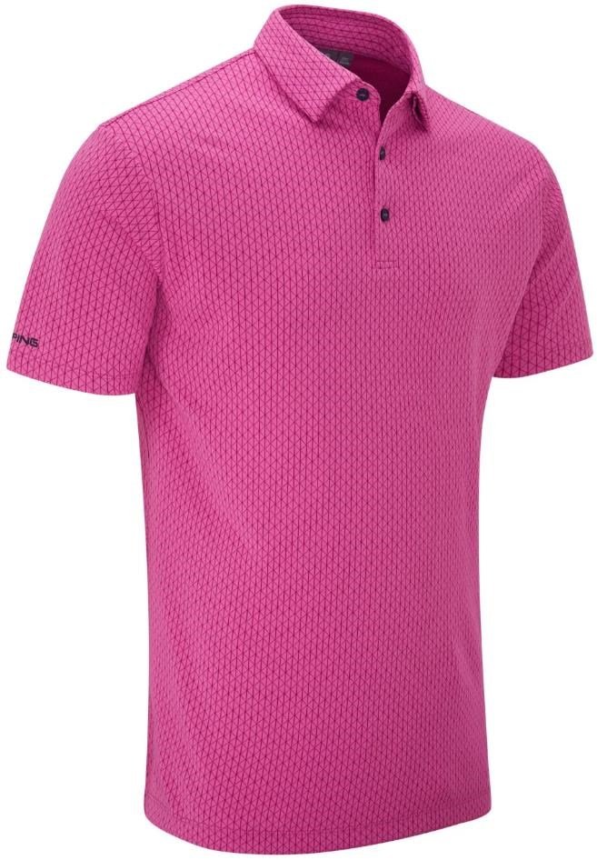 PING Hershel herr polo, ultra pink multi