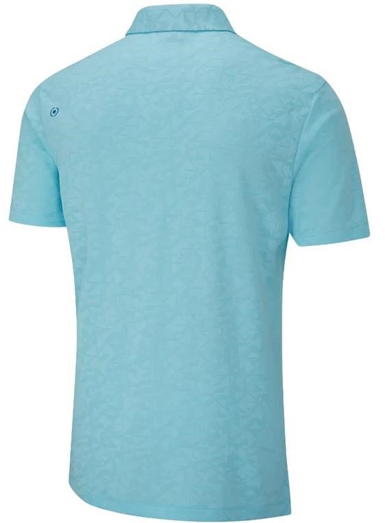 PING Geo Camo herr polo, crystal blue