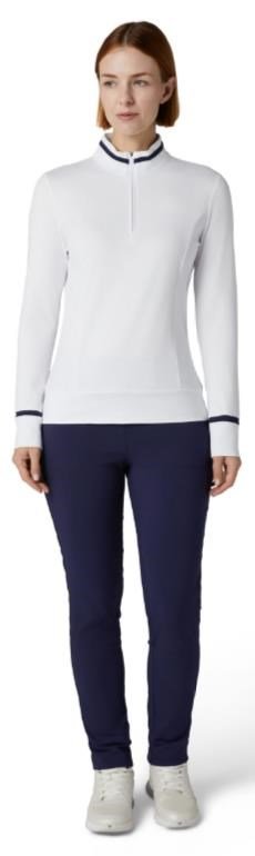 Callaway Thermal Long Sleeve Colourblock damtopp, brilliant white