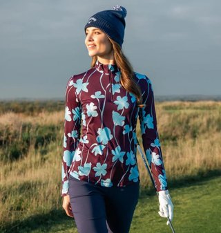 Callaway Stemmed Floral Sun Protection damtopp, potent purple