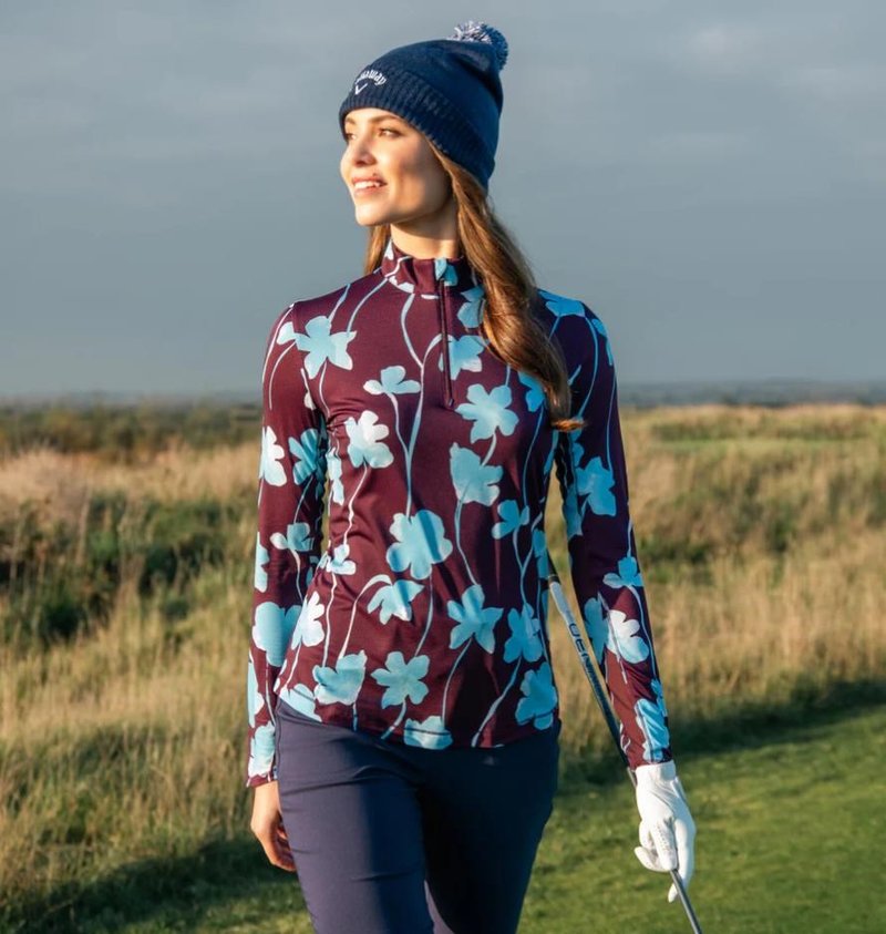 Callaway Stemmed Floral Sun Protection damtopp, potent purple