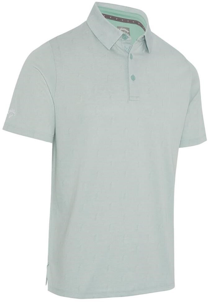 Callaway Chev Twill Jacquard herr polo, aquifer