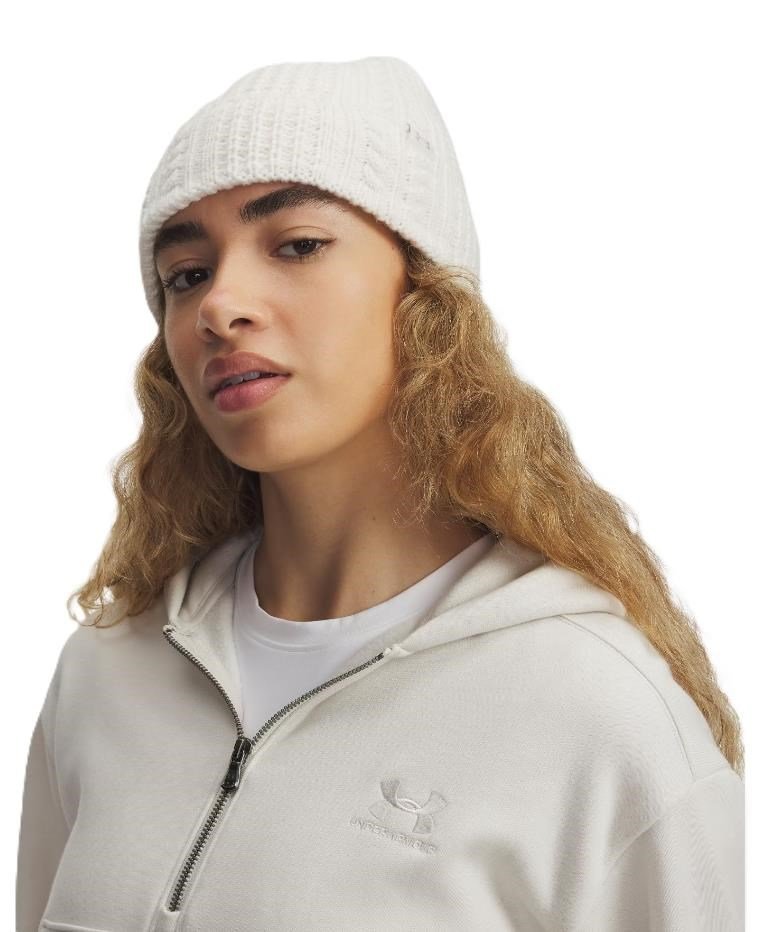 Under Armour Halftime Cable Knit dammössa, stone/khaki base
