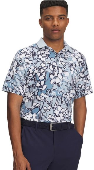 Under Armour Drive Chill Printed herr polo, blue calm/midnight navy