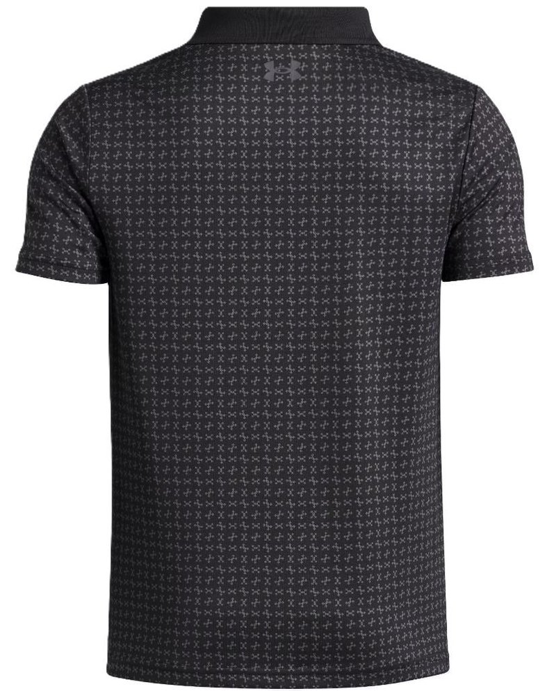 Under Armour Matchplay Printed junior polo, svart/castlerock