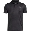 Under Armour Matchplay Printed junior polo, svart/castlerock