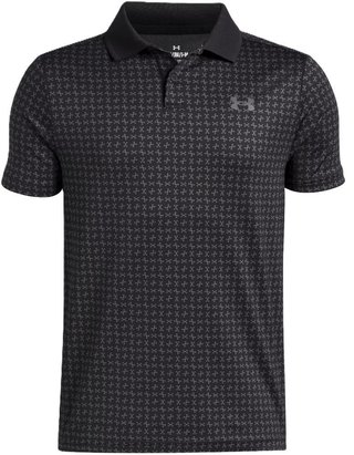 Under Armour Matchplay Printed junior polo, svart/castlerock