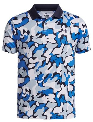 Under Armour Matchplay Printed junior polotröja, midnight navy/blue atlantis