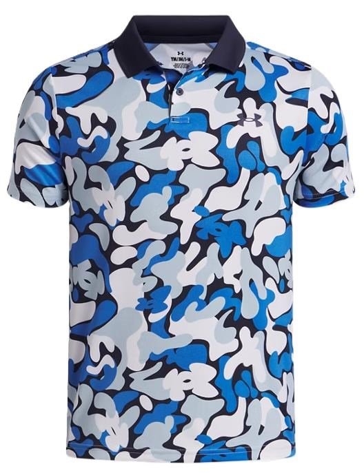 Under Armour Matchplay Printed junior polotröja, midnight navy/blue atlantis