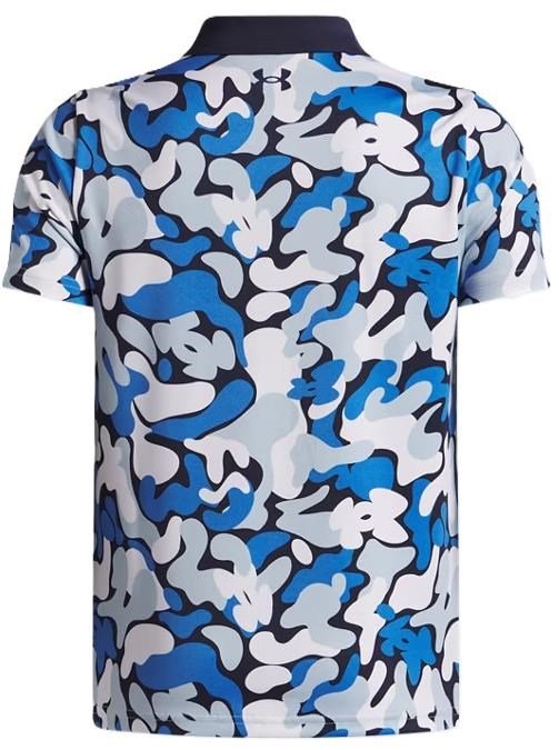 Under Armour Matchplay Printed junior polotröja, midnight navy/blue atlantis