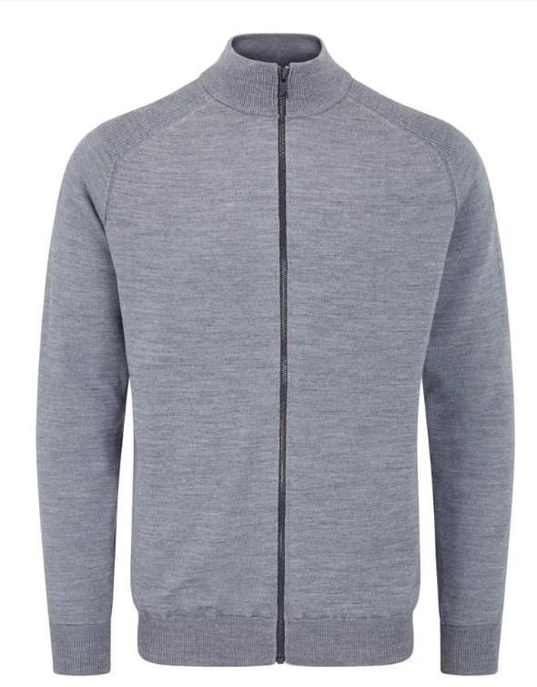PING Murphy Lined full zip herr tröja, french grey marl