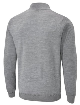 PING Croy Lined Half Zip herr tröja, french grey marl