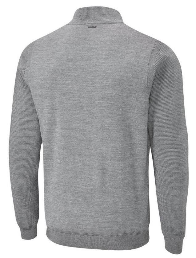 PING Croy Lined Half Zip herr tröja, french grey marl