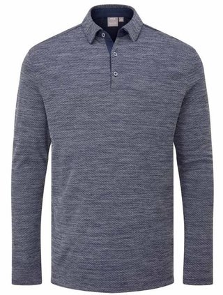 PING Creek långärmad polo herr, navy melange
