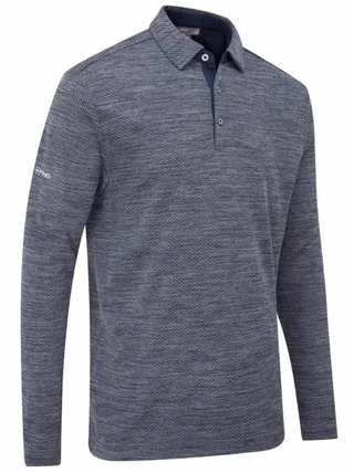 PING Creek långärmad polo herr, navy melange