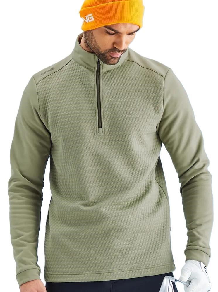PING Nolan Quarter Zip Fleece herr sweatshirt, lichen