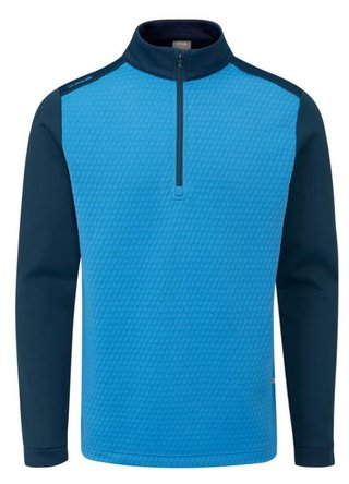 PING Nolan Quarter Zip Fleece herr sweatshirt, tidal blue/navy