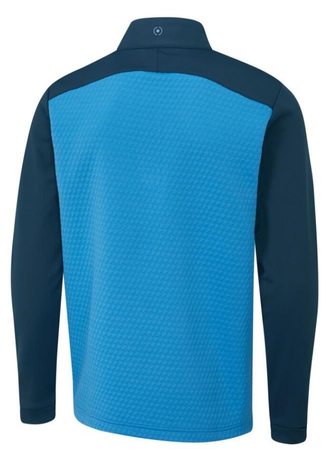 PING Nolan Quarter Zip Fleece herr sweatshirt, tidal blue/navy