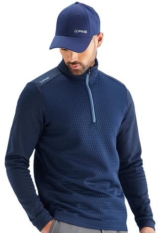 PING Nolan Quarter Zip Fleece herr sweatshirt, navy
